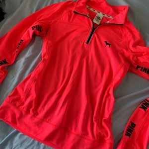 PINK VS quarter zip up